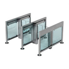 Semi-automatic RFID card double wing single-lane flap barrier for metro station